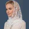 Triangular knitted floral scarf for women, shawl with tassels, casual, classic, transparent, breathable, sun protector