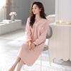Pajamas Women's long skirts with chest pads Spring and autumn cotton long-sleeved pajamas Court style Princess style Women's maternity pajamas