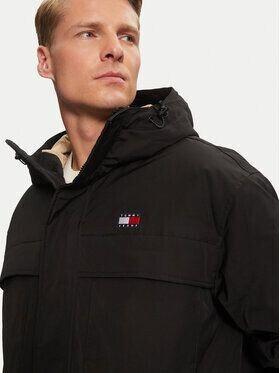Зимняя куртка Tommy Hilfiger Parka Tech Canvas Hooded Parka schwarz
