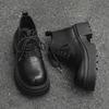 Platform Fashion Leather Men Chelsea Boot Brand DesignerItaly Dating Boots Classic Retro Casual Pointed Business Ankle Boots