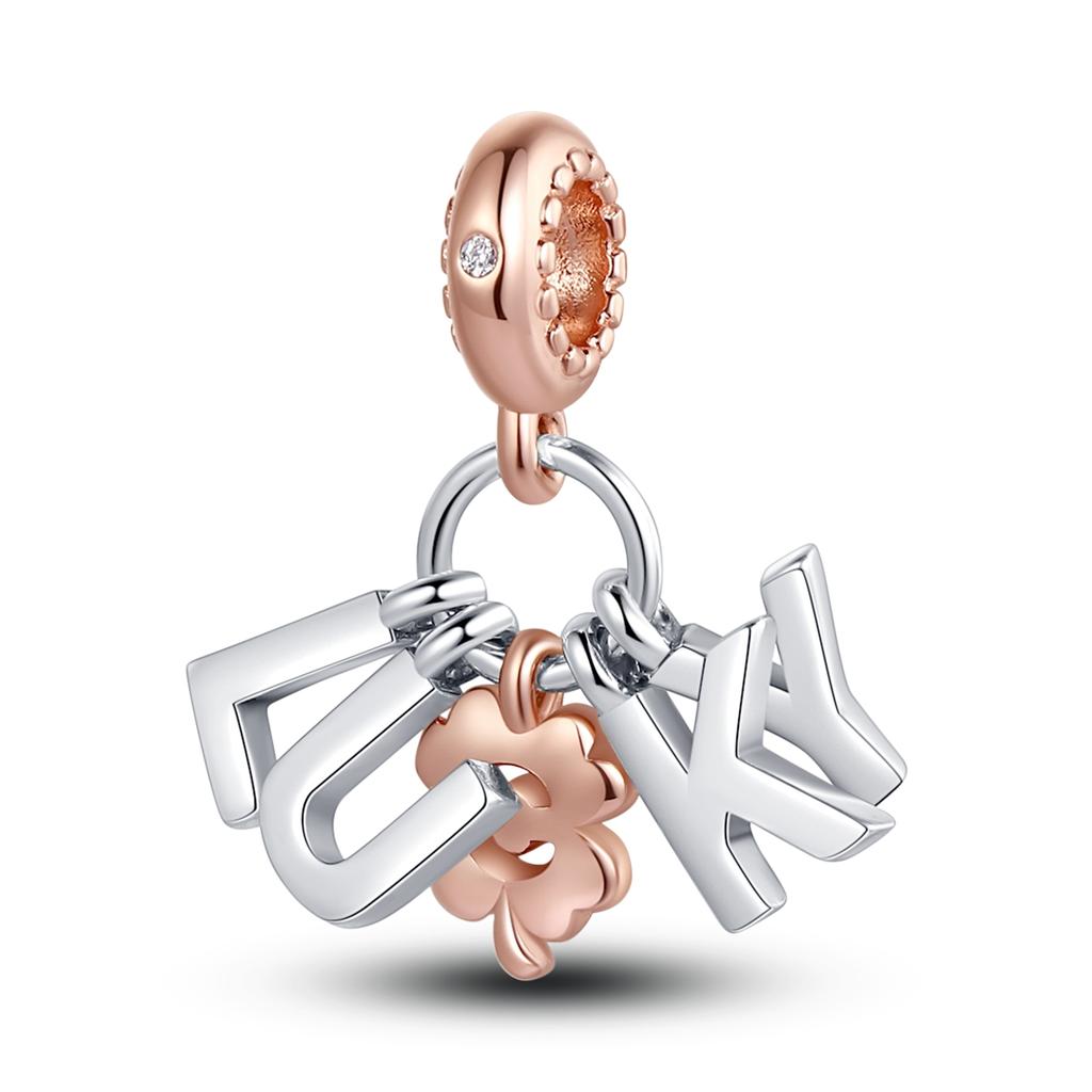 Copper Plated Heart Mother'S Day Charms Beads Fit Original Bangle Bracelet Pendant Dangle Diy Women Jewelry For Mom Gift