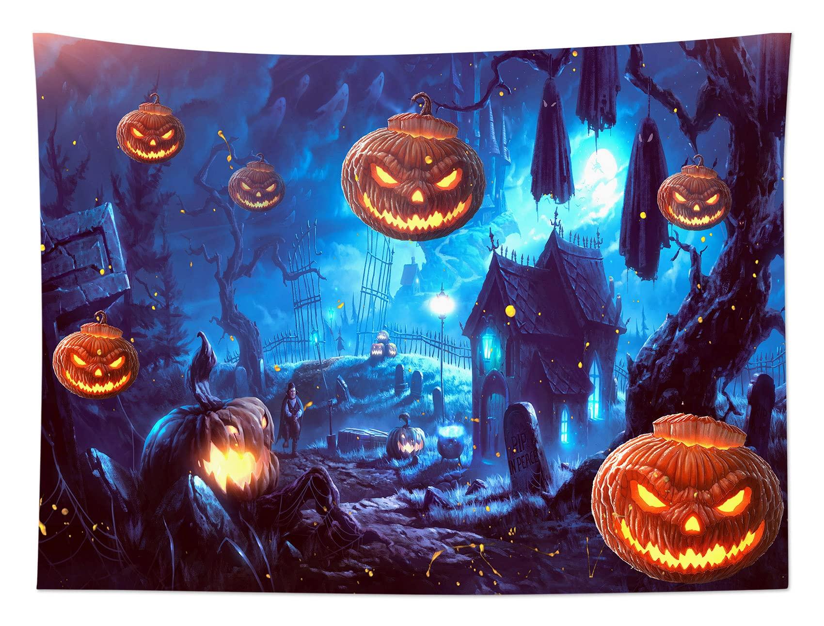 Осенний гобелен настенный гобелен деревенские тыквы и кленовые листья День благодарения — фото 12