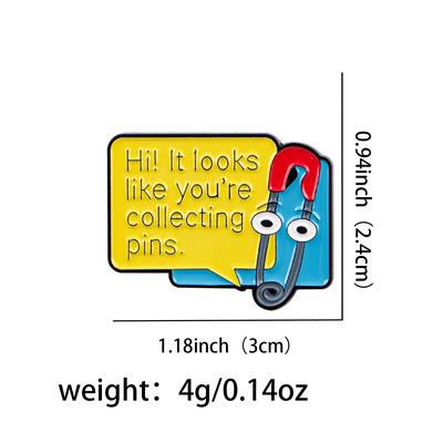 "Collecting Pins" Enamel Pin Quotes Brooch Pines Lapel Pins Badge On Backpack Clothing Accessories Creative Jewelry Friends Gift