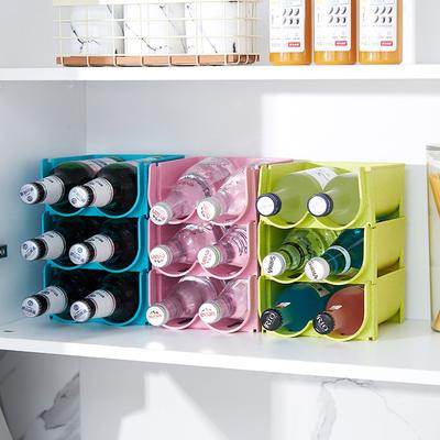 Refrigerator Beverage And Beer Storage Box Easy To Open Stackable Multi-Layer Anti-Drop Storage Rack Portable Organizing Stand