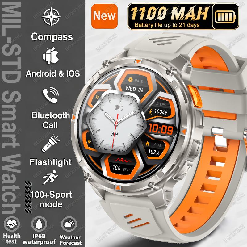 New T-Rex3 Ultra 1100mAh Battery Smart Watch Men GPS Track Compass IP68 Waterproof Sports Tracker Outdoors Military Smartwatches