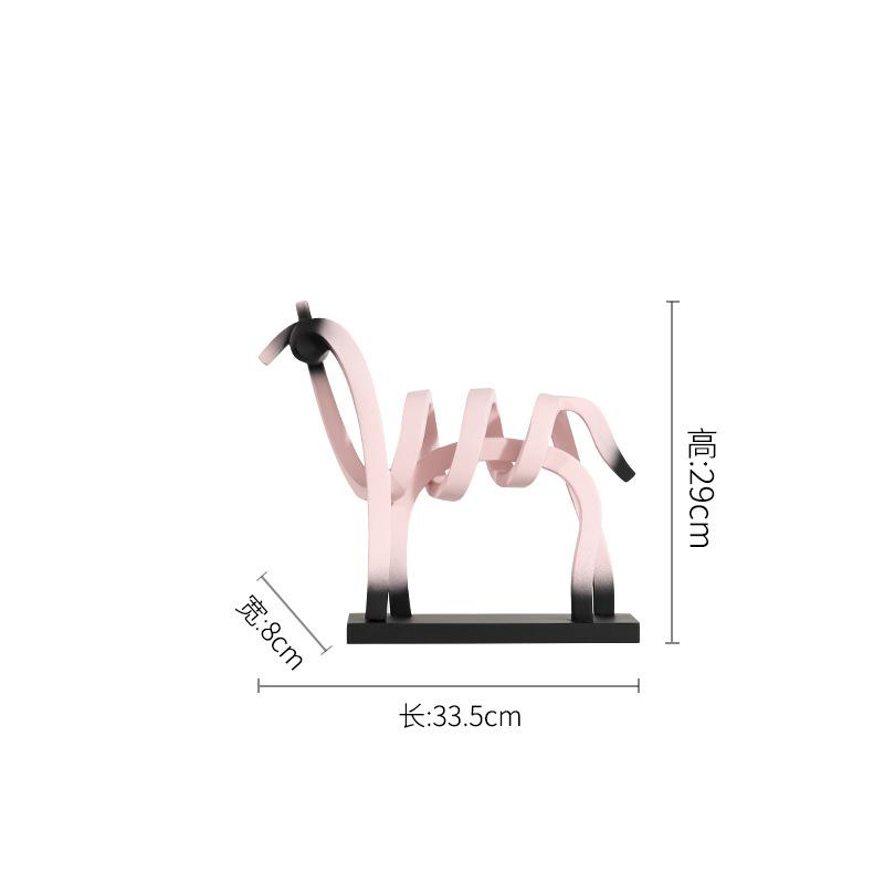 Abstract Line Hollow Horse Figurine Resin Animal Sculpture Craft Living Room Office Hollow Horse Figurine Home Decoration Gift