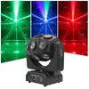 18x10W Rgbw LED 4 In1 Stage Lamps Beam Laser 2In1 Dj Disco Moving Head Lights DMX Control for Bar KTV Show