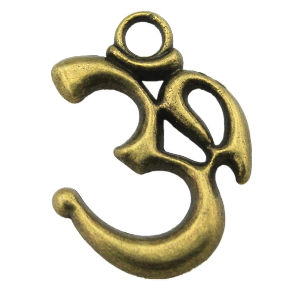 Om Lotus Charms Sports Pendants For Spiritual Yoga Themed Jewelry
