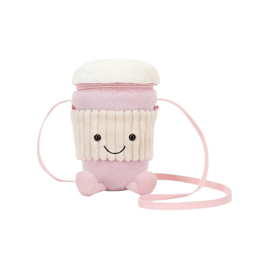 

JELLYCAT Fun Items Series Coffee Tumbler Crossbody Bag Pink Doll Plush Doll 22cm Height Box Not Included