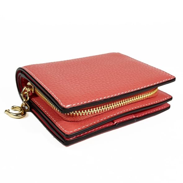 Coach X Peanuts Collaboration Wallet, Bifold WalletMini Wallet, CBN89, Lucy Leather Snap Wallet, Coral Multi IMBCV, Snoopy, Women's [Outlet Item]