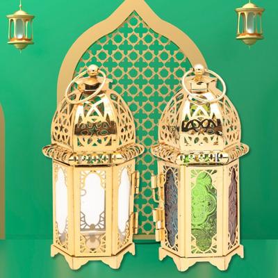 Moroccan Style Romantic Candle Holder With Hanging Ring Colorful Glass Wind Lantern Tealight Vintage Lanterns Wedding