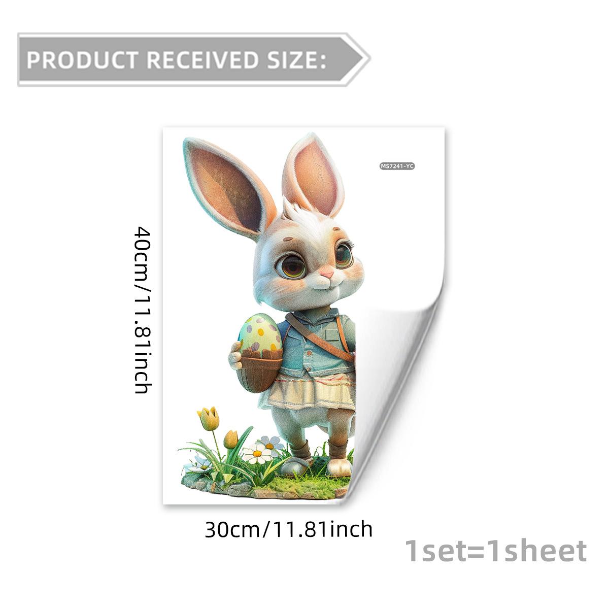 

Ms7241 Creative Easter Bunny Wall Sticker Holiday Decoration Living Room Bedroom Background Wall Sticker Large Quantity Negotiable