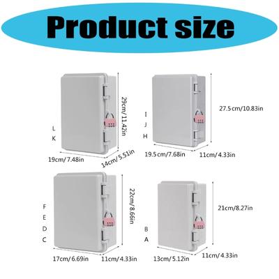 Weather Resistant Locking Electrical Enclosures High Strength Housing Strong Enclosures Outdoor Mounting for Garden