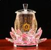 Fornitura d'acqua in cristallo cinese per templi buddisti domestici, tazze da offerta e coppe da vino davanti al Buddha Buddismo