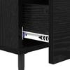 Nightstand Black Oak Effect 40 x 40 x 66 cm Particleboard