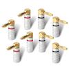 2PCS Banana Plug Audio Speaker Connector 90 Degree straight angle Plug Audio Jack Gold Plated Speaker Terminals Adapters