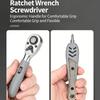 Professional Ratchet Wrench Kit Including 18Bits 1Handle for Automotive Repair Furniture Assembly Mechanical Maintenance