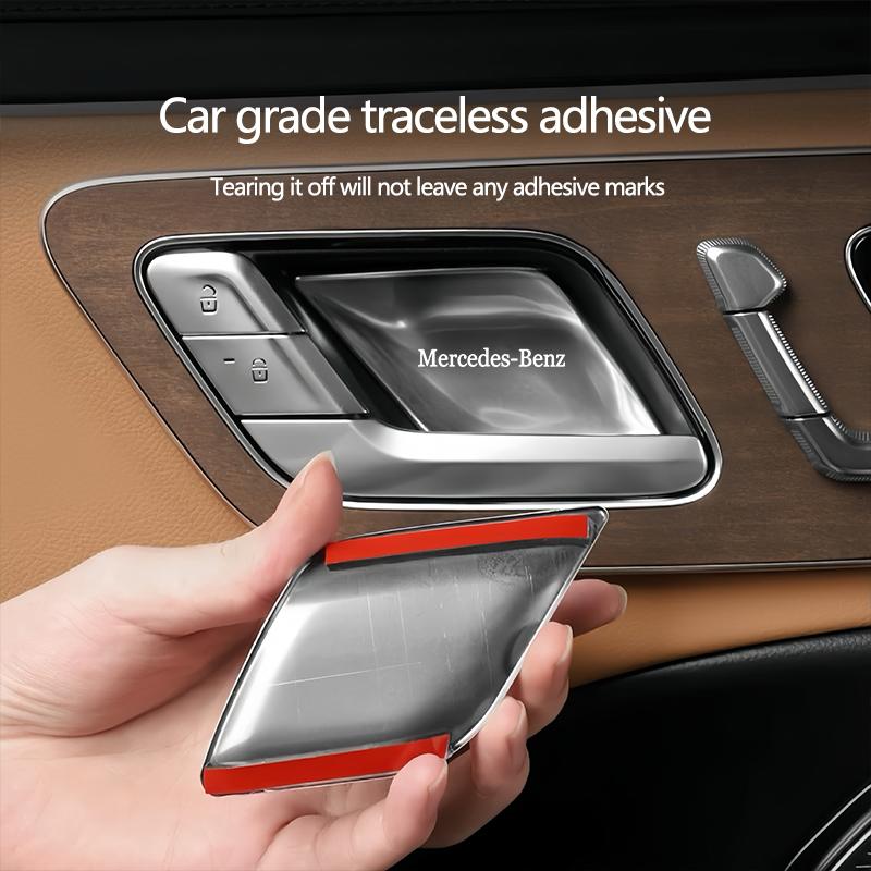 GLC GLB 4Pcs Car Door Interior Handle Stickers Anti-Scratch Protection Cover For Mercedes Benz AMG C Class W205 W206 GLC GLB EQ