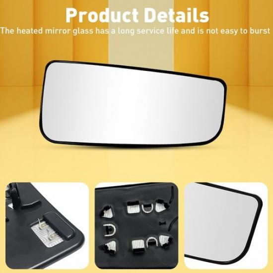 Passenger Side Tow Mirror Glass Lower Heated For 17-22 Ford F250 F350 Super Duty