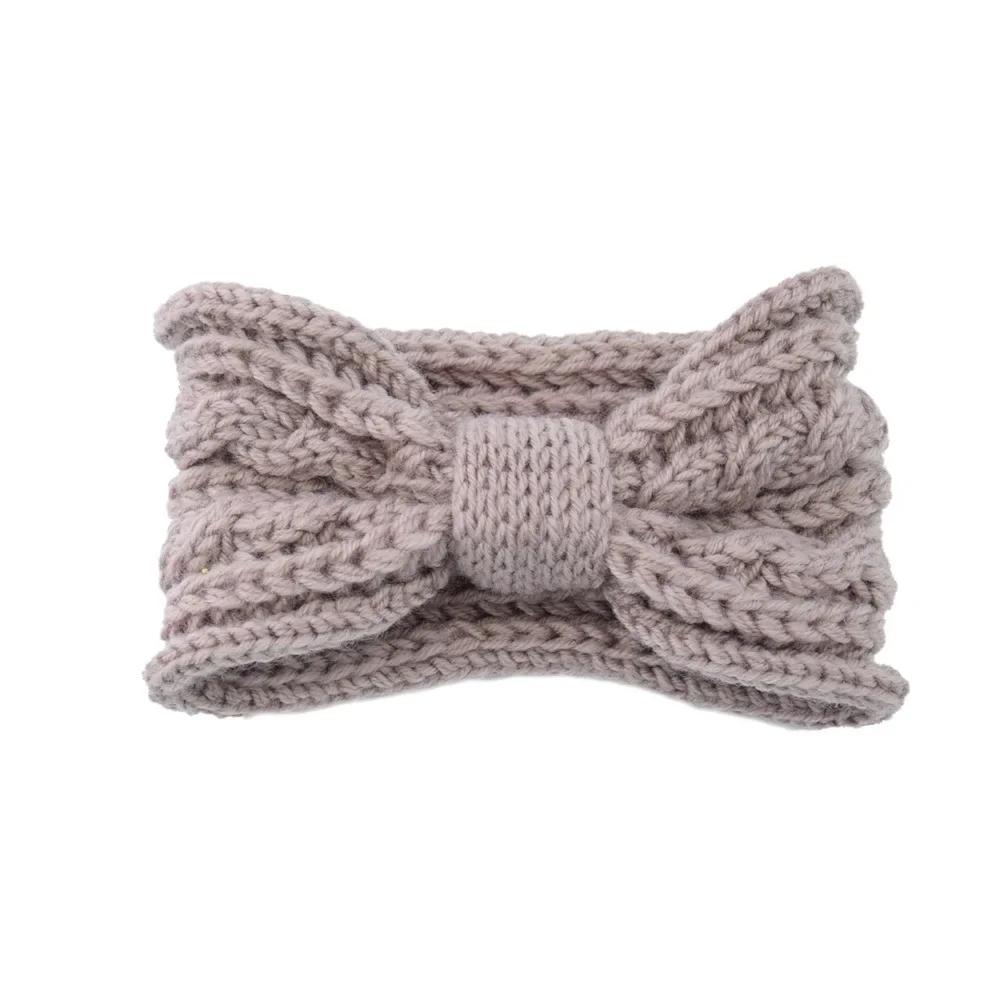 1pc Winter Warm Headbands,Women Ear Warmers Knitted Headbands,Thermal Twist Bow Headband Cable Knit Headbands for Sports Skiing