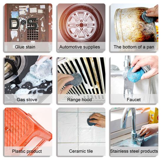 Pudră de săpun Scrubber pentru oală Lână de oțel Tampoane de săpun Perie pentru oală Tampoane de curățare reutilizabile Detergent pentru ustensile de bucătărie