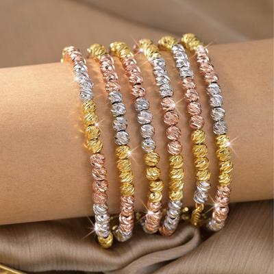 Elegantes 18 Karat Gold Perlenarmband - Einzigartiges Europäisches & Amerikanisches Design