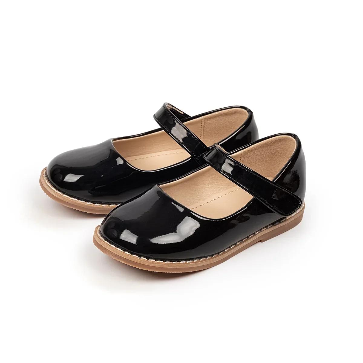 

Kid LeatherShoes Genuine Leather Single Shoe Girl Princess Shoes Soft Sole Dance Shoe Mary Jane Shoes Kid Shoe 23