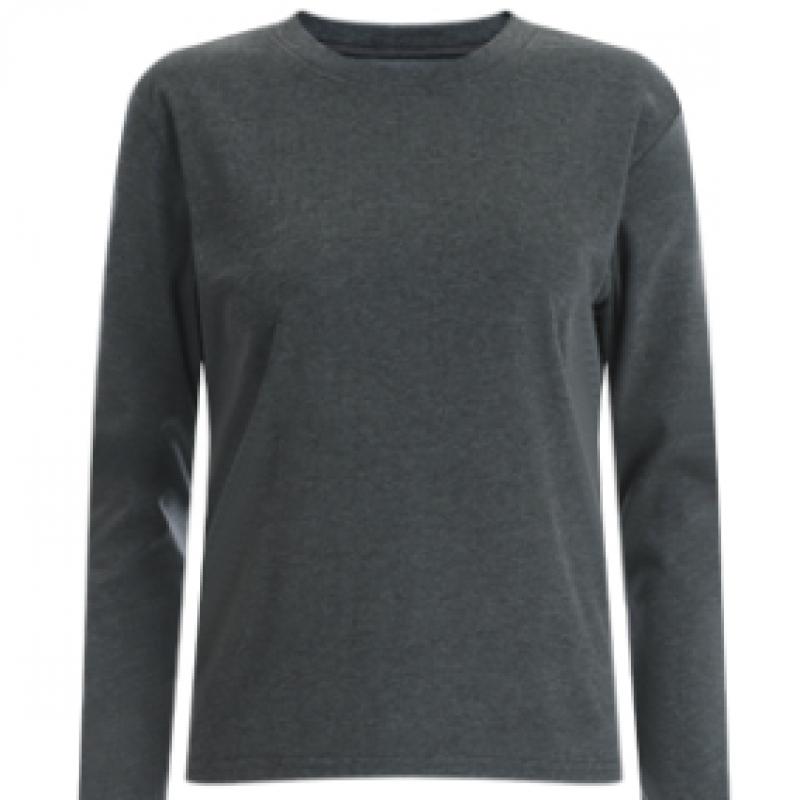 Shop Women Plain Round Span Long Sleeve T shirT Pink Dai Wsh 12094