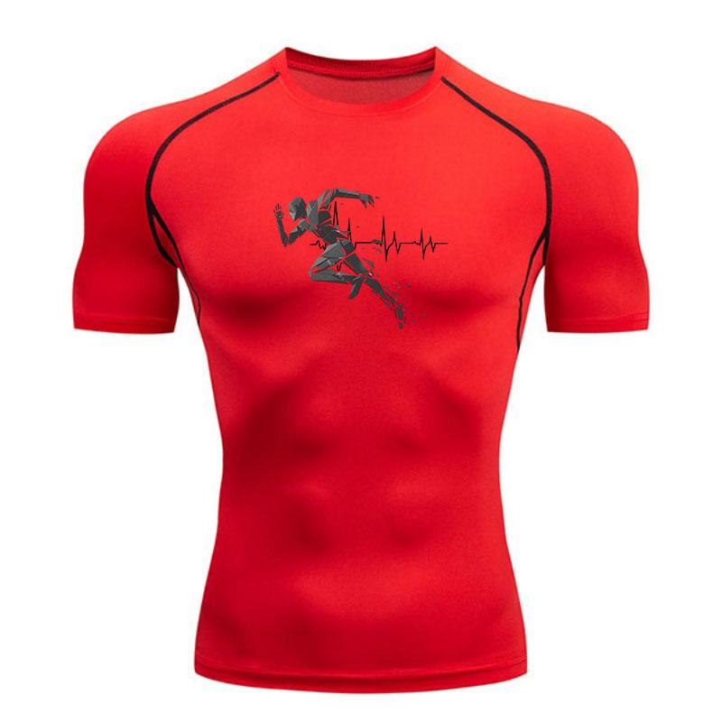 Mens Compression Athletic T-Shirt, Quick Dry Running Sports
