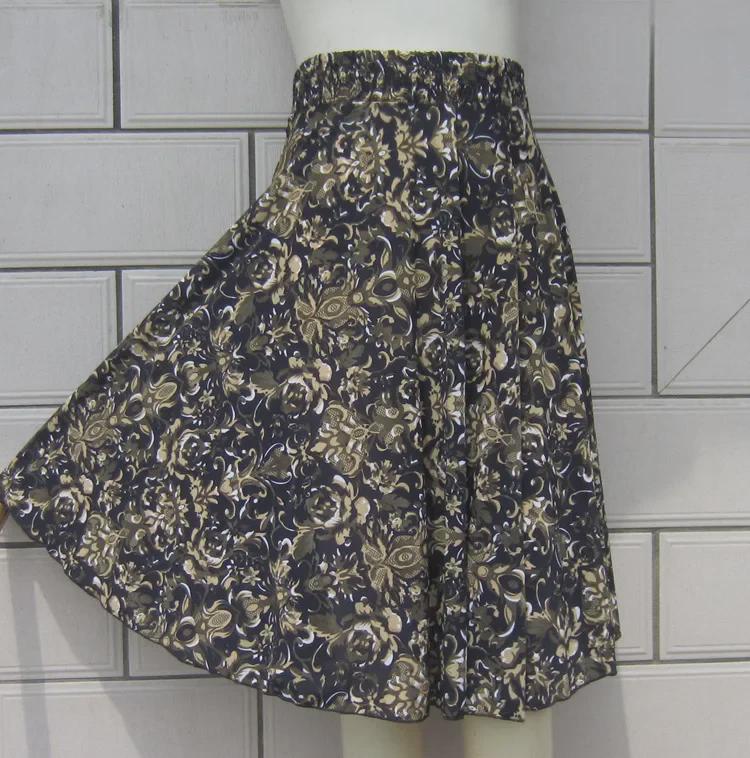 Rochie de vară din mătase de gheață: Fusta de dans floral pentru femei de varsta mijlocie si in varsta