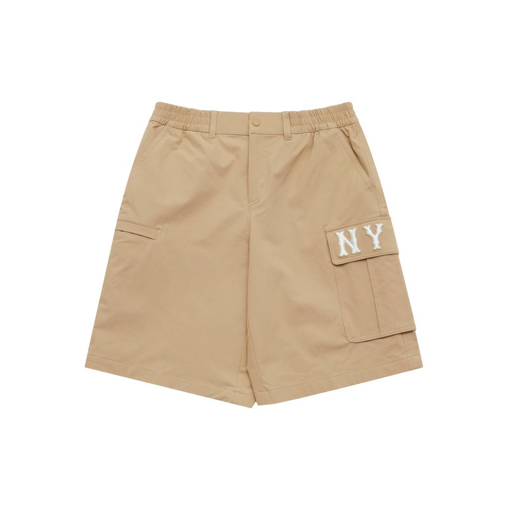 New MLB New York Yankees Basic Collection SS25 Casual Shorts Unisex Khaki 3ASMB0553-50BGS