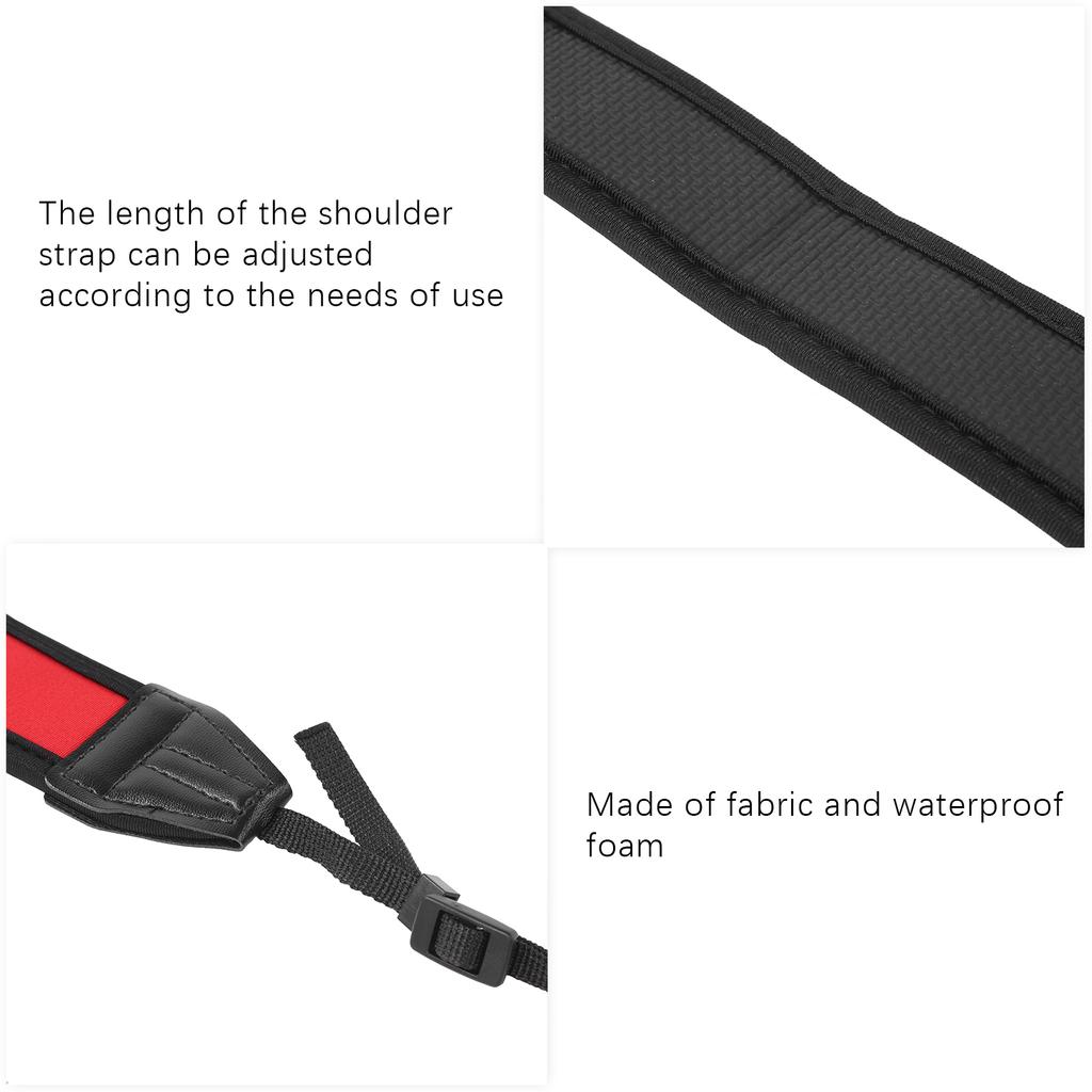 Portable   Digital Camera Antiskid Elastic Shockabsorbing Shoulder Strap(black )