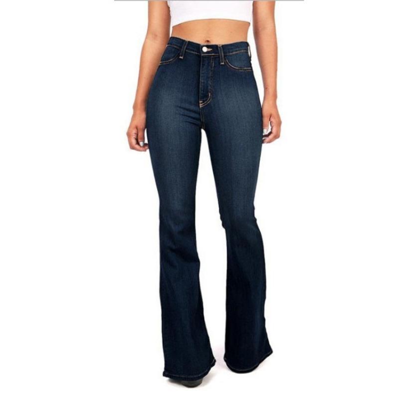 Women's Summer High-waisted Micro-large Jeans Spring and Autumn Wide-legged Thin Long Flared Trousers
