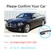 For Dodge Charger LD 2011~2022 Front Window Wiper Blades Cutter Kit Boneless Frameless Rubber Auto Accessories Cleaning U J Hook