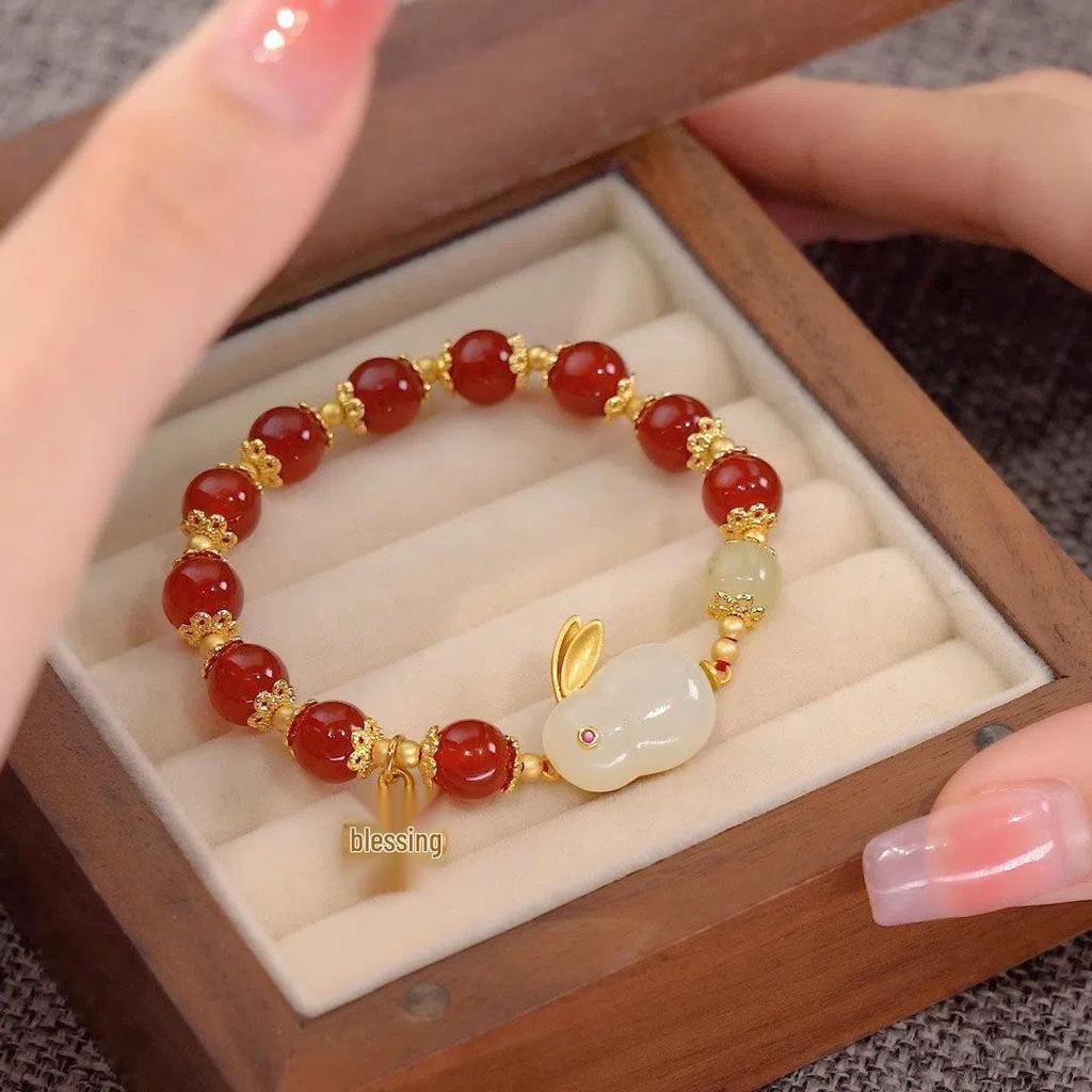 Crystal Bunny Bracelet for Women - Princess Bangle, Best Friend Elastic Band, Ideal Birthday Gift for Sweet Students