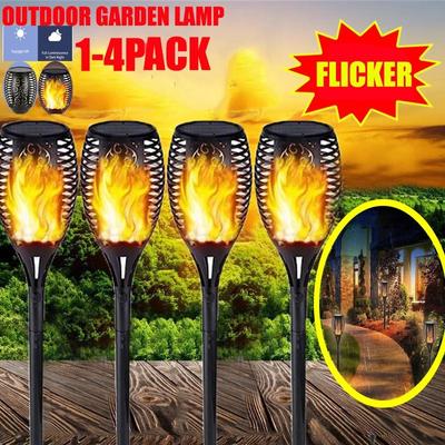 Torcia a fiamma solare Luci tremolanti Luce impermeabile Decorazione da giardino Lampade da terra per esterni per prato, cortile
