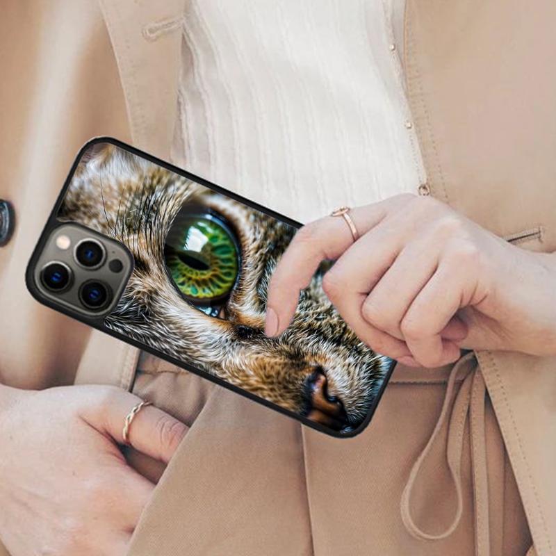 Cat Staring Eye Magnetic Phone Case For APPLE iPhone 17 Air 16 14 13 12 Pro Max 15 Plus Wireless Charge With MagSafe Cover