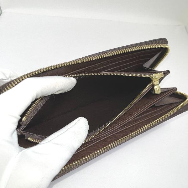 LOUIS VUITTON Zippy wallet N41661 Long Wallet purse Damier canvas Brown Used