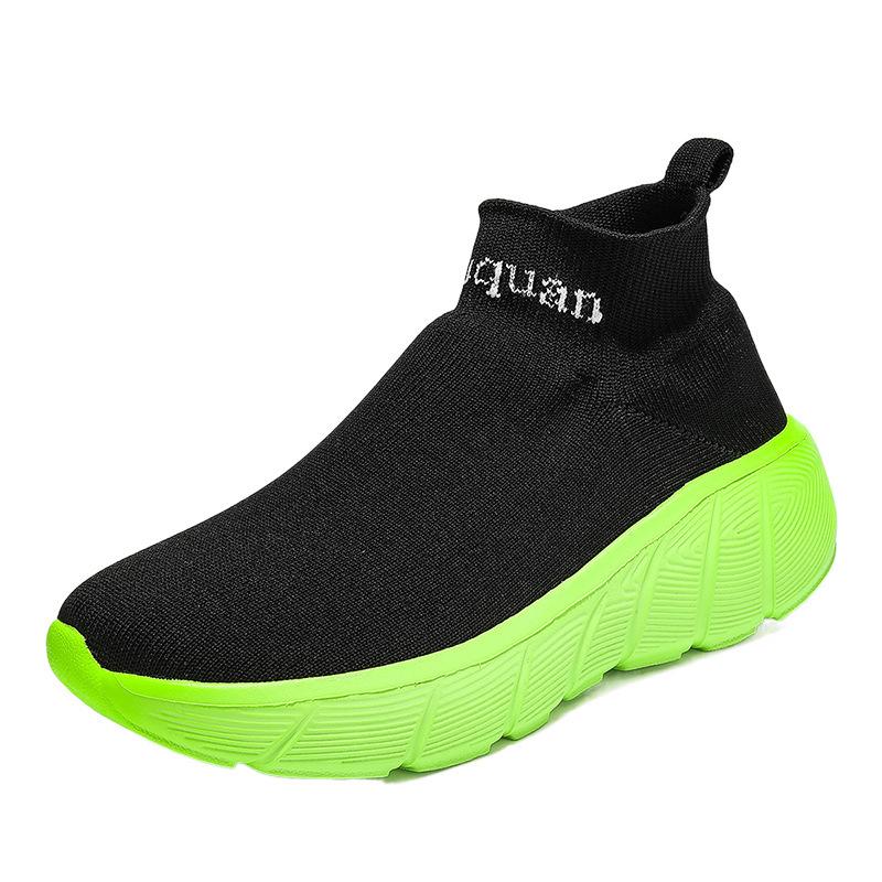 Jinjiang spring and autumn new couples lightweight fly-woven casual shoes women's breathable socks shoes foot cover men's shoes