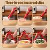 3-in-1 Hot Plate Gripper Tongs Heat Resistant Bowl Tongs Non-Slip Plate Lifter with Built-in