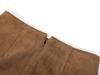 Melard Women's Brown Suede Petite A-line Skirt, Plus Size, Spring & Autumn Hip-Hugging Short Skirt