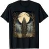 Vintage Art Men Women Retro Scary Gothic Halloween Ghost T-Shirt BLACK Unisex S-