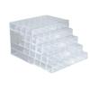 Bead Cabinet, Accessory Case, Nail Storage Case, Small Item Organizer, Clear Acrylic, 5 Tiers, 120 Compartments