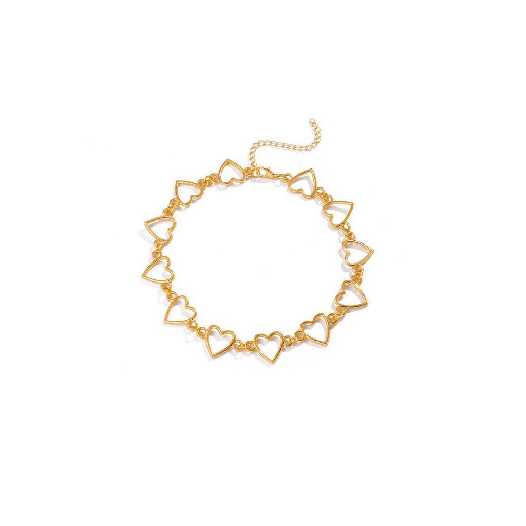 Accessories Versatile Geometric Creative Women, Fashionable and Simple Heart-shaped Hollow Chain Personalized Necklace