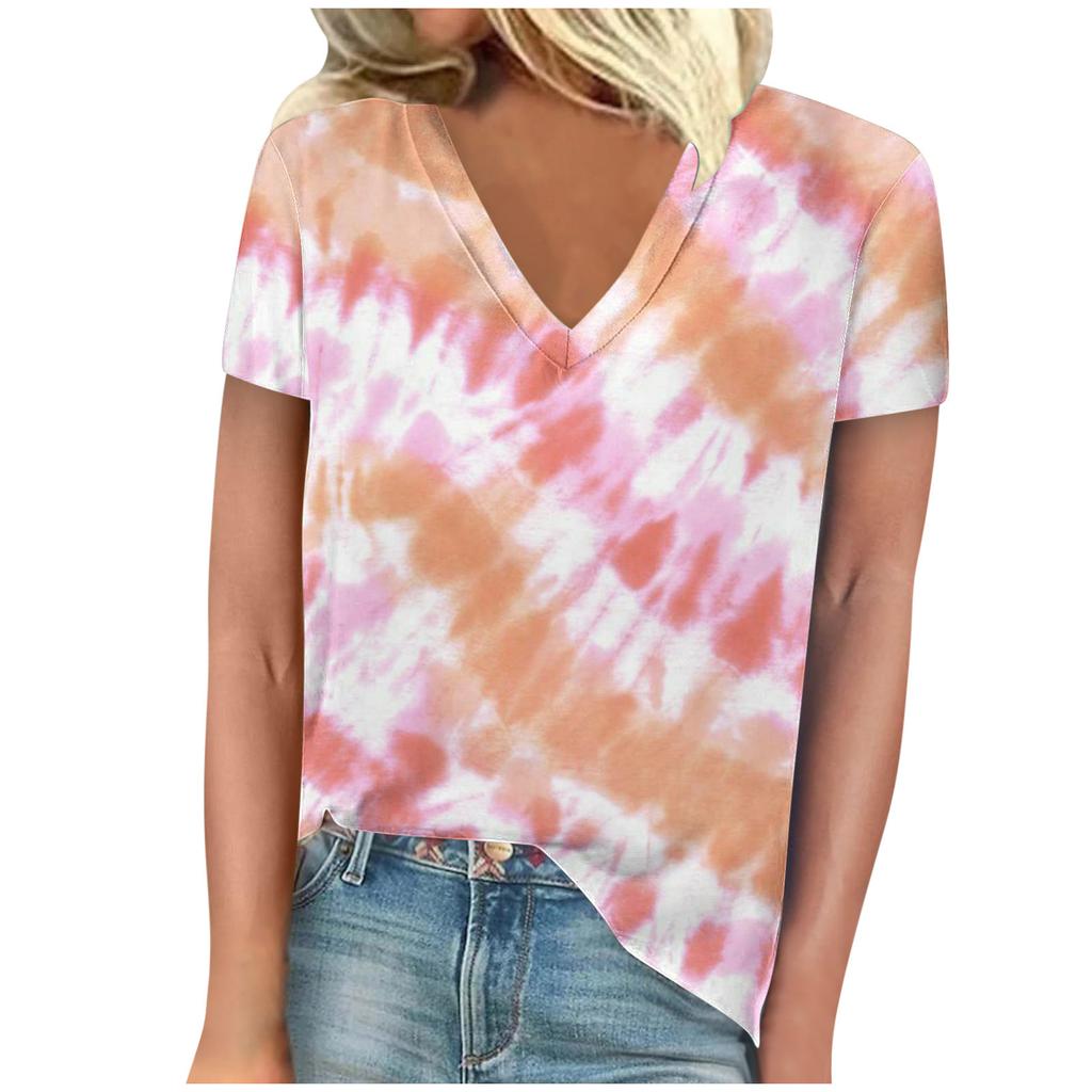 vintage women bee print t shirt short sleeve v neck tops comfortable t-shirts