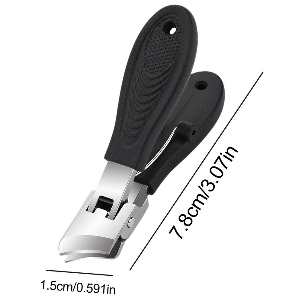 Slanted Nail Clippers Stainless Steel Anti-splash Nail Cutter Clippers Manicure Beauty Tool Wide Jaw Opening Curved Nail Clipper