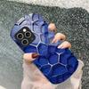 Cool Honeycomb Color For Iphone 11 12 13 14 15 16 Pro Max Plus Mini 7 8 Se 2020 X Xs Xr Elliptical Tempered Glass Phone Case