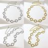 Women Metal Waist Chain Accessory With Carved Pattern And Single Loop Design