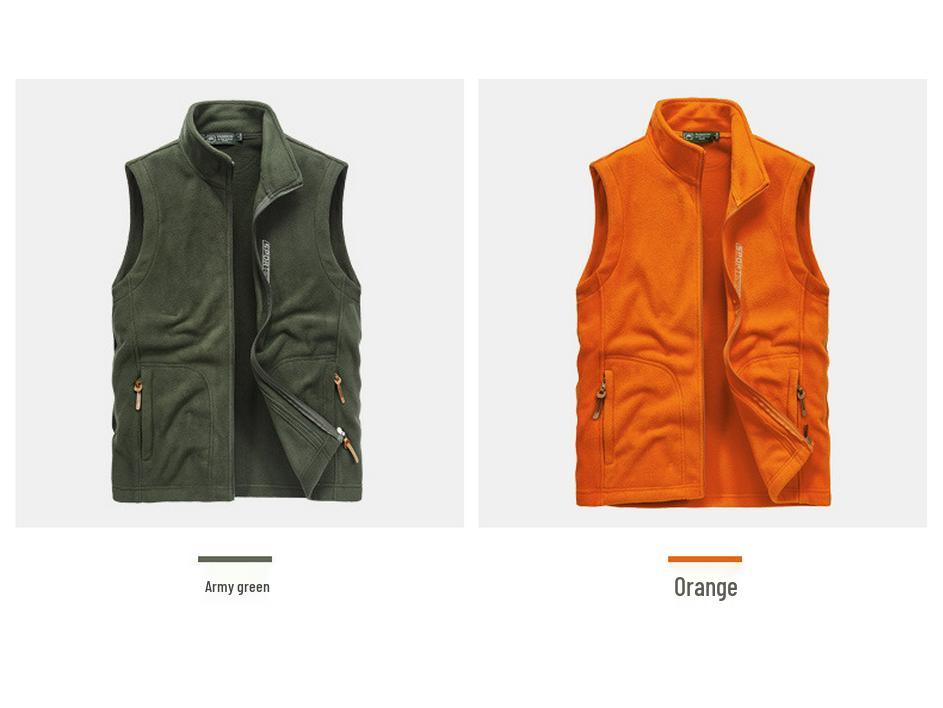 2025 Windproof Fleece Vest - Velvet-Lined, Thick, Warm, Stand-Up Collar, Sleeveless for Autumn & Winter