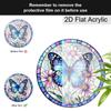 2D Flat Acrylic Butterfly Flower Suncatcher Decorative Hanging Ornament, 7.87/11.81inches Stained Spring Summer Home Balcony Window Wall Garden Tree
